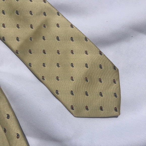 Christian Dior Monsieur tie. Gold patterned - Picture 3 of 6